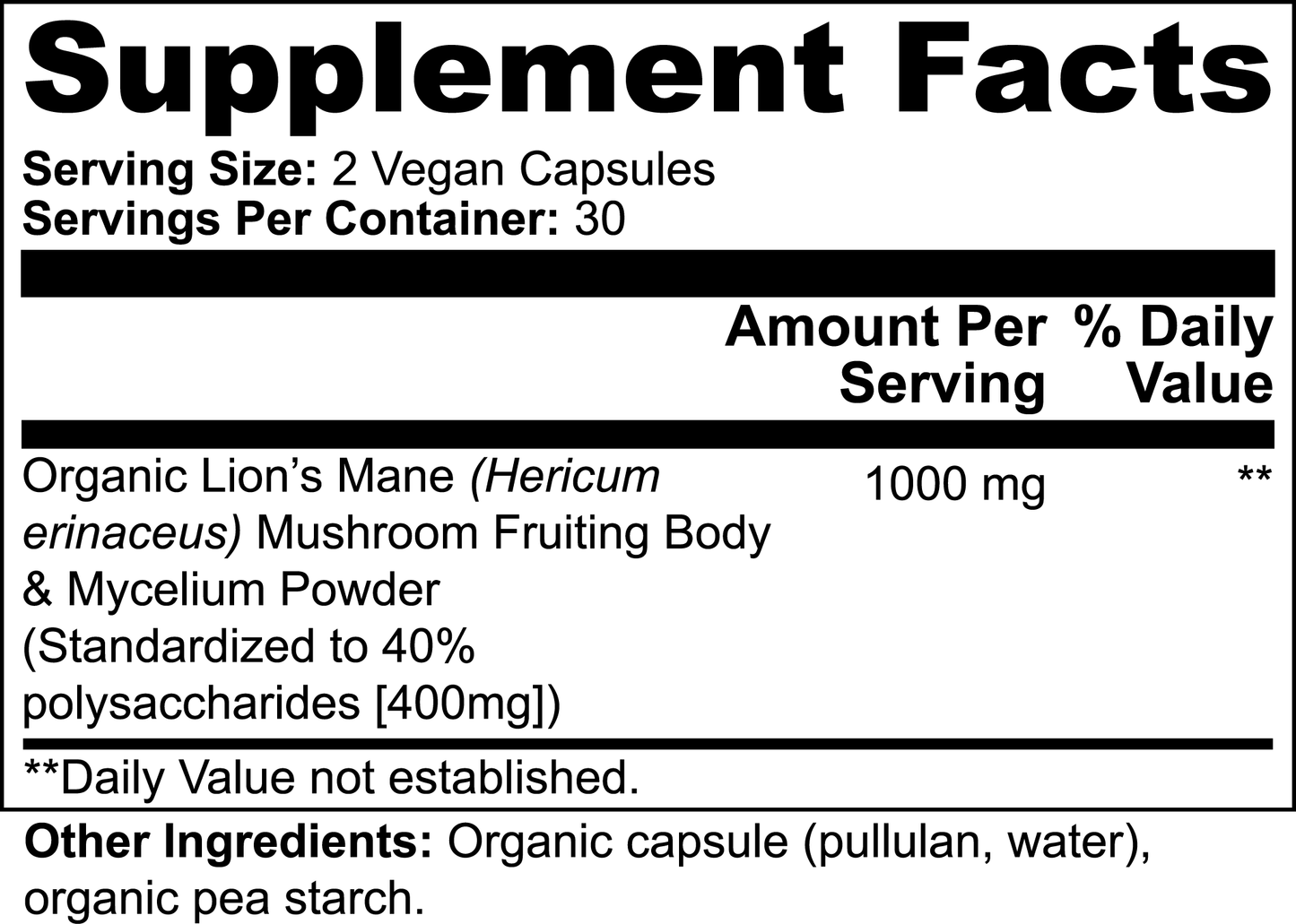 MINDLIFT - Lion's Mane Mushroom (60 caps)